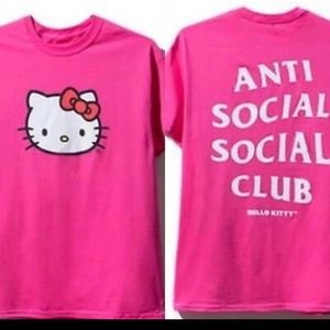 Hello kitty anti social social club tshirt